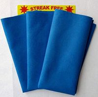 Lapolo Streak Free Woven Microfiber Cloth Blue 16 x 16 110 GSM 3 Pack