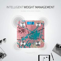 Bluetooth Scale for Weight Art Colorful Paint Block Spray Graffiti Bath Scales Digital Body Fat Composition Monitor Analyzer with Smartphone App for Body Management-396 Lbs
