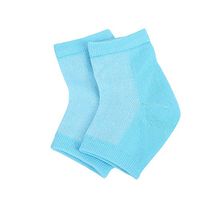 OUYAWEI Breathable Mesh Gel Anti-Crack Heel Socks Summer Ankle Socks Insole Pad Heel Protectors Sports Socks Blue Free Size