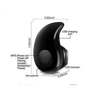 Drhob Mini Wireless Bluetooth Earphone Headset Headphone Inear Earbud New Arrival （Colour: Black）