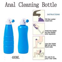 Handheld Bidet Sprayer - Portable Travel Bidet Sprayer for Personal Hygiene Anal Douche for Men Women Enema Cleaning Long Reach Comfort Anal Cleaner for Toilet Bathroom Home Travel 400ml (A)