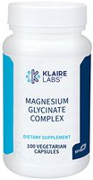 Klaire Labs Magnesium Glycinate Complex - 100 mg Bisglycinate Chelate Blend - High Absorption - Supports Bone Density and Magnesium Levels - Gluten Free & Hypoallergenic (100 Capsules)