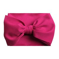 Ugthe Hair Ornaments Big Bow Bowknot Baby Girl Pure Color Headband Newborn Hair Band Photo Props - Prunosus