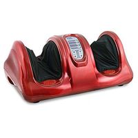 SUPER DEAL Shiatsu Foot Massager Multifunctional Massager: Kneading, Rolling, Scrapping, Air-Pressing w/LCD Screen Time Display and Multi-Level Intensity Settings (red)
