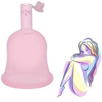 DXJJ Reusable Silicone Menstrual Cup Lady Discharge Leak Free Safety Feminine Cup,2PCS,L