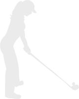 hBARSCI Tee Box Pre Drive Woman Vinyl Decal - 5 Inches - for Cars, Trucks, Windows, Laptops, Tablets, Outdoor-Grade 2.5mil Thick Vinyl - White