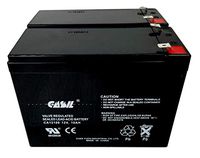 12V 10Ah Sealed Lead Acid Battery 2 Pack with F2 Terminals