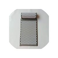 Massager Pillow Foot Massage Cushion Acupressure Mat Relieve Stress Pain Acupuncture Spike for Yoga Mat Pad,Grey Set
