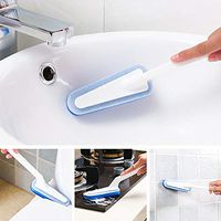 ekqw015l Cleaning Sponge with Handle - Multipurpose Bathroom Wall Floor Tile Cleaning Sponge Brush Bathtub Cleaner Tool - Replaceable Brush Head Long-handled Cleaning Brush