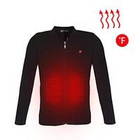 Heated Base Layer Shirt for Men,USB rechargeable,Washable,3 ajustar la temperatura,Electric Heating Clothing,Helps promote blood circulation, relief pain of muscles(Battery Not Included),Black,M