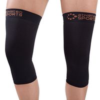 Athletec Sport Knee Compression Sleeve Support (20-30 mmHg) for Joint Pain Relief, Arthritis, Running, Jogging, Sports, and Injury Recovery - Size Large (Pair)