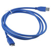 PK Power USB 3.0 Cable PC Laptop Data Sync Cord Lead for Western Digital WD Mybook Essential 3 Terabyte4 Terabyte 3TB 4TB USB 3.0 External Desktop Hard Disk Drive HDD HD Srorage