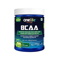 OneLife BCAA Post Workout Supplement Green Apple Energy Boost Weight Loss Absolute Nutrition Big Muscle (250 gm)