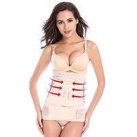 ZJchao 3 in 1 Mesh Breathable Elastic Postpartum Recovery Waist Abdomen Pelvic Binder Girdle Band Abdominal Slimming Shaper Support Belt for Women and Maternity (L)