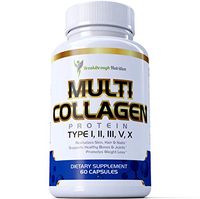 Multi Collagen Supplement by Breakthrough Nutrition - All 5 Types I, II, III, V, X Hydrolyzed Collagen Peptide Powder Pills for Hair, Skin, Nails and Bone & Joint Support