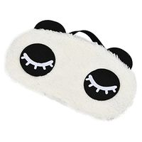 Dolloress Sleep Mask,Cute Emoji Panda Cotton Goggles Eye Mask for Travel, Nap, Meditation, Blindfold with Adjustable Strap (A)