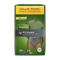 Kimberly-Clark 12539 Depend Protective Undergarment, Maximum Absorbency, Small/Medium for Men (Pack of 64)