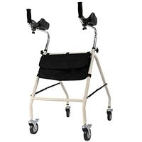 LQFLD Platform Walker Arm Support Folding Slides 4 Wheels with Carrying Case and Brakes for Elderly Men Women Rehabilitation