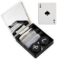 Contact Lens Case Lenses Container, Portable Cute Poker Card Box Set for Carry and Lay Aside Contact Lens (1)