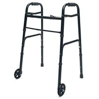 Lumex ColorSelect Adult Walker with 5" Wheels, Black, 716270BK-1
