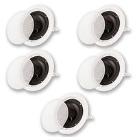 Acoustic Audio HTI6c in Ceiling 6.5" Home Theater 5 Speaker Set 2 Way 1250 Watts HTI6c-5S