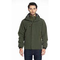 Alvinm Men's Jacket Waterproof 3 in 1 Ski Jacket Outdoor Mountaineering Clothing Two-Piece Warm Coat Army Green