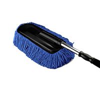 HEIFEN Nano Retractable Wax Tow Dust Cleaning Car Mop Car Dust Collector Microfiber Gray/Purple/Blue for Bathroom, Kitchen, Office, Car Cobweb Duster and Baseboard Cleaner Mini Blind Duster