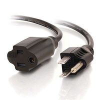 C2G 29932 16 AWG Outlet Saver Power Extension Cord (NEMA 5-15P to NEMA 5-15R) TAA Compliant, Black (8 Feet, 2.43 Meters)