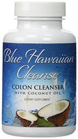 Blue Hawaiian Cleanse - Colon Cleanser with Coconut Oil - 60 vcaps | Professional Strength Formula Enhanced with Senna, Flax, Psyllium, Ginger and Black Walnut | Removes Intestinal Plaque with Mild Laxative Effect