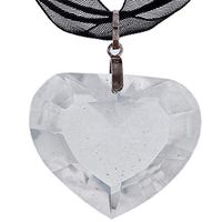Clear Quartz Faceted Heart Pendant - Crystal Clear Miracles Healing - Powerful Handmade - Perfect Gift