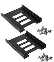 iMBAPrice (Pack of 2) 2.5" to 3.5" Bay SSD HDD Notebook Hard Disk Drive Black Mounting Bracket Adapter Tray Kit