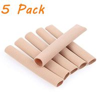 5 Pieces Toe Cushion Tube Sleeves 6 Inches Long (Diameter 2.5CM) Soft Gel Corn Pad Protectors for Cushions Corns, Blisters, Calluses, Toes and Fingers