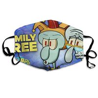 SSUJ7 Squidward Family Tree Men Women Adjustable Earloop Mouth Guard Anti-Dust Washable Reusable Mouth Guard for Kids Teens Adults Anti Pollution,Anti-smog