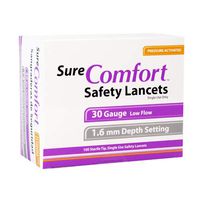 Sure Comfort, Safety Lancets, 30 G 1.6 mm - 100 Lancets (Pack of 2)