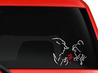 YourChoiceDecals Beauty the Beast and the Red Rose car truck SUV mac book mac air laptop tool box wall window decal sticker approx...