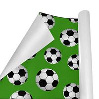 Gift Wrapping Paper Roll Soccer Ball Pattern for Birthday,Holiday,Wedding,Baby Shower Gift Wrap - 3Rolls - 58inch x 23inch Per Roll
