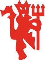 Manchester United Football Club Devil Vinyl Decal Sticker for Wall Decoration car Laptop yeti keypad MacBook Door Window (RED, 5")
