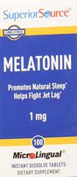 Superior Source Melatonin 1mg With Chamomile Instant Dissolve Tablets - Non Addictive Sleep Aid - Sublingual Melatonin - Natural Sleeping Pills for Adults 100 Count