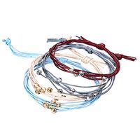 Sunlucky Vintage Braided Bracelet Set for Women Teens Girls Handwoven Knitted Colorful Ethnic Wristbands Great for Daily Casual Occasions Exotic Vacations Jewelry Gift Idea (4 Pcs)