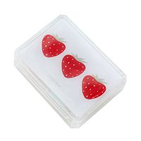 Fashion Contact Lens Case with Mirror Portable Contact Lens Container Strawberry