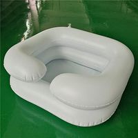 LYX@ Inflatable wash basin, wash basin Medical Inflatable Comfortable White Environmentally friendly Portable Small size Laundry trough Family Care Pregnant woman Medical Medical shampoo Elderly Patie