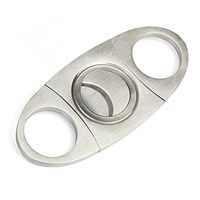 Cigar Cutter Stainless Steel Double Cut Blade Cigar Guillotine Scissors