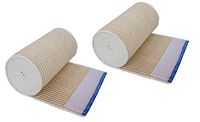 NexSkin Elastic Compression Wrap (4” Wide, 2 Pack) with Hook and Loop Fasteners at Both Ends | Stretch Cotton Athletic Bandage Roll | Support & First Aid for Sports, Medical, and Injury Recovery