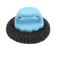 SONGLIN Blue Kitchen Scrubbers Stainless Steel Mesh with Sponge Cleaning Brush Tool Cleaner Kitchen Wash Grill Pan Brush