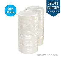 Dixie 8.5"Medium-Weight Paper Plates by GP PRO (Georgia-Pacific), White, UX9W, 1,000 Count (125 Plates Per Pack, 8 Packs Per Case)