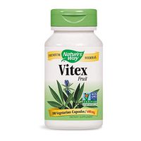 Nature's Way Vitex; 400 mg; Non-GMO Project Verified; TRU-ID Certified; 100 Vegetarian Capsules, Pack of 2