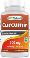 Best Naturals Turmeric Curcumin Extract 700 mg 120 Veggie Capsules - MAX Potency - Super Strength Curcumin) with 95% Curcuminoids for Maximum Health & Vitality! Strongest & Most Effective