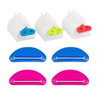 3 Pack Rolling Tube Toothpaste Squeezer,DanziX Toothpaste Seat Stand Rotate Dispenser Holder with 4 Pcs Flat Tube Squeezer for Bathroom,Hair Color Dye,Cosmetic,Oil Painting