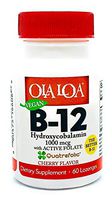 Ola Loa Hydroxy B12 Lozenge w/ Methyl Folate, Vegan, 60 count, 1,000mcg Vitamin B12