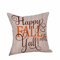 Howstar Fall Pillowcase Home Sofa Decorative Linen Square Pillow Cover 18 x 18 (A)